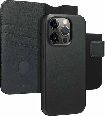 Produktbild von Accezz 2-in-1 Klapphülle aus Leder mit MagSafe iPhone 15 Pro - Onyx Black