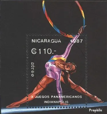 Produktbild von Briefmarken Nicaragua 1987 Mi Block174 (kompl.Ausg.) gestempelt Panamerikanische Spiele