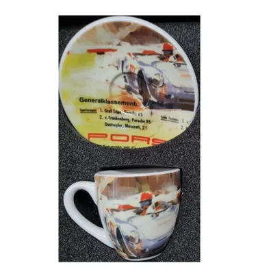 Produktbild von Porsche Espressotasse Lenzerheide 1957 No 2049, Espressotasse mit Untertasse Limited Edition, aus hochwertigem Porzellan, Sammeltasse, Tasse, Espresso