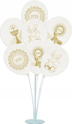 Produktbild von Ballonständer und 7 Kommunionballons