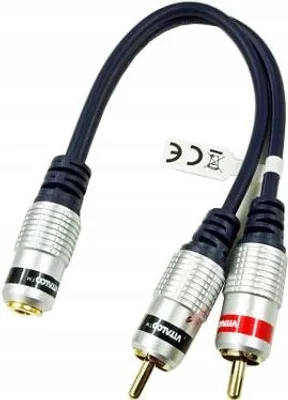 Produktbild von Vitalco JR635 Adapter 2 Cinch auf 3,5mm Klinke Stereo