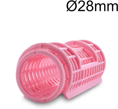 Produktbild von Ponik's Kunststoff Lockenwickler, Haar-Roller-Set, selbstgreifend, 28 mm, 6 Stk, Rosa