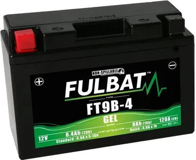 Obrázok produktu pre FULBAT FT9B-4 12V 8Ah 120A (YT9B-4) 150x68x105mm L+ GEL bezúdržbová motobatéria