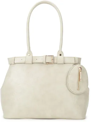 Imagen del producto de Bolso de mano de cuero sintético Giuliano, modelo Milou, para mujer, color beige