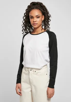 Obrázok produktu pre Urban Classics Dámske - RAGLAN Longsleeve weiß - XXL