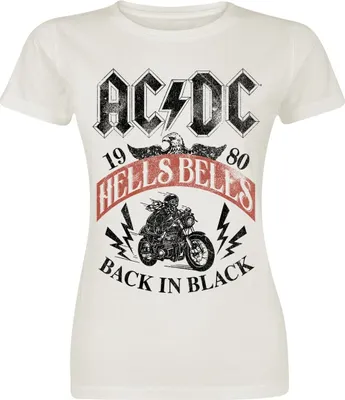 Produktbild von AC/DC T-Shirt Damen Hells Bells altweiß Band-Merch, Bands 100% Baumwolle L