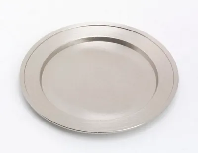 Produktbild von Kerzenteller, Dekoteller Messing vernickelt Silber (Innen Ø 7,5 cm, Außen 11 cm)