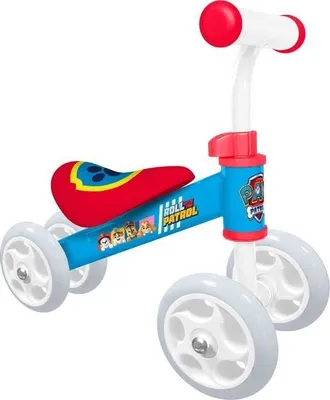 Image de Porteur Draisienne 4 Roues Paw Patrol, Pat Patrouille, Ma Première Draisienne Baby Walker, Bleu et Rouge, 18 Mois+