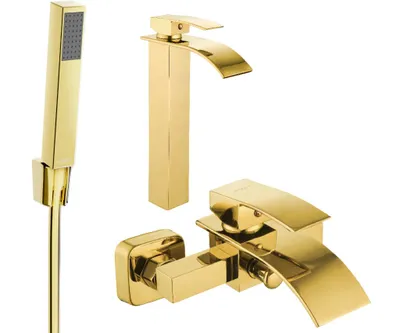 Zdjęcie produktu dla Mexen Aries R77 zestaw wannowy, złoty - 744813R77-50
