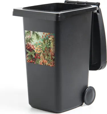 Produktbild von MuchoWow® Mülltonnenaufkleber Blumen - Kunst - Vintage - Natur - Botanisch 40x40 cm - Abfall-Aufkleber - Container - für Abfallcontainer