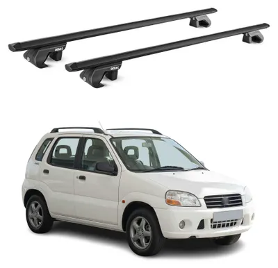 Image de Barres de toit transversales pour Suzuki Ignis I 2000-2006 Aluminium Noir ABE, productTiles.product.images.aiGenerated