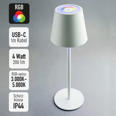Produktbild von X4-LIFE LED Touch Tischleuchte RGB/weiß 3600mAh 200lm