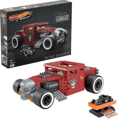 Productafbeelding van Construx HBD50 Hot Wheels Bone Shaker bouwpakket met 904 bouwstenen, speelgoed voor kinderen vanaf 10 jaar, exclusief