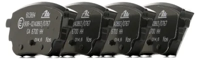 Produktbild von ATE Bremsbeläge Satz Hinten passend für MERCEDES-BENZ A-Klasse (W177) 13.0460-3884.2