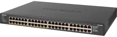 Produktbild von GS348PP 48-Port Gigabit Ethernet unmanaged PoE+ Switch 380W PoE Budget, lüfterlos, Metallgehäuse mit Wand- und Rackbefestigungskit