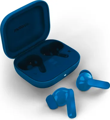 Produktbild von Motorola Moto Buds Bass, True Wireless Stereo (TWS), Anrufe/Musik, 51 g, Kopfhörer, Blau