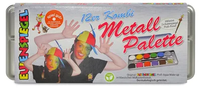 Obrázek produktu pro Max Bersinger 837-82-202, Sada pro divadelní líčení pro děti, Černá, Modrá, Hnědá, Zlato, Zelená, Oranžová, Růžová, Purpurová, Červená, Stříbrná, Bílá, Žlutá