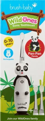 Productafbeelding van Brush-Baby BRB228, Kinder, Zwart, Wit, 2 minuten, Zachte borstelharen, Batterij, Ingebouwde batterij