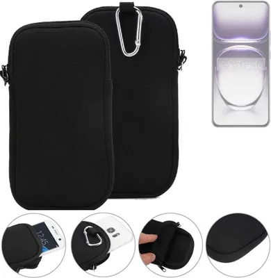 Produktbild von K-S-Trade Neopren-Hülle Handyhülle kompatibel mit Oppo Reno12 PJV110 Schutzhülle Neoprenhülle Sleeve Schutz-Hülle Gürtel Tasche Case Holster