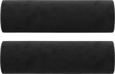 Obrázok produktu pre vidaXL Dekoračný vankúš 2 ks čierny Ø15x50 cm Velvet