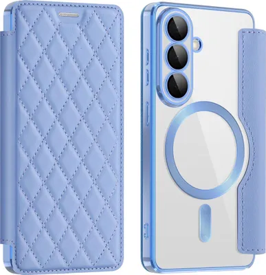 Produktbild von Handy Hülle MagSafe für Samsung Galaxy S26 5G RFID Schutz Rhombus Textur H- Blau