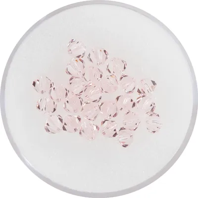 Produktbild von Glasschliffglitzerperlen, 4 mm, 25 Stück Light Rose