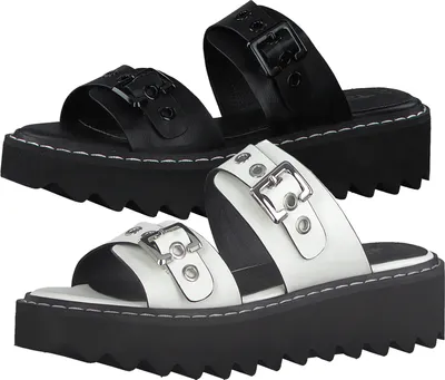 Produktbild von Tamaris Damen Pantoletten Keilabsatz Plateau 1-27227-26, Größe:38 EU, Farbe:Schwarz