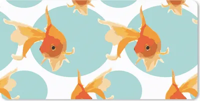 Produktbild von MuchoWow® Mauspad Mousepad Goldfisch - Tiere - Seifenblase - Muster 60x30 cm - Mousepads - Maus Mat - Pad - Mausunterlage - Nachhaltig