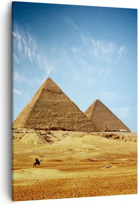 Produktbild von Bild auf Leinwand - Leinwandbild - Einteilig - Pyramide Wüste Sand - 50x70cm - Wand Bild - Wanddeko - Wandbilder - Leinwanddruck - Wanddekoration - Leinwand bilder - Wandbild - PA50x70-0211