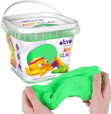 Obrázek produktu pro Zestaw lekkiej powietrznej ciastoliny zielon 910ml