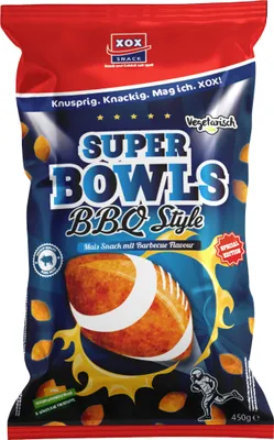 Produktbild von XOX Super Bowls BBQ Style Maissnack mit BBQ-Geschmack Packung 450g
