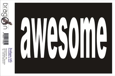 Produktbild von Aufkleber / Autoaufkleber - JDM / Die cut / Auto / OEM - Awesome? - 210x100mm gold - Heckscheibe / Heckscheibenaufkleber