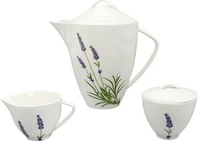 Obrázok produktu pre 5-dielna súprava Levanduľa (1600 ml kanvica, 150 ml kanvica na mlieko, 150 ml kanvica na cukor)
