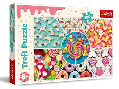 Produktbild von Trefl Sweet Treats Puzzle – 300 Pieces – 600 x 400 mm – Colorful Candy Design