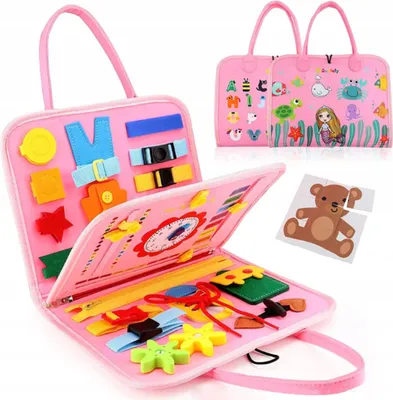 Produktbild von Montessori Kreativ-Lernbuch aus Filz, 8-in-1, Spaß beim Lernen