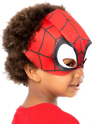 Image de Masque Spiderman pour enfants rouge -