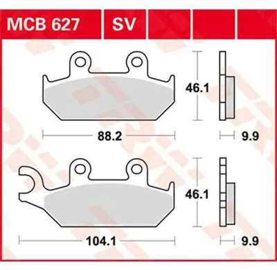 Obrázok produktu pre TRW Brzdová podložka Trw Sinter Mcb 627 Sv