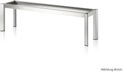 Produktbild von Wesco Bankgestell B 50 Edelstahloptik 1488 x 388 x 430 mm