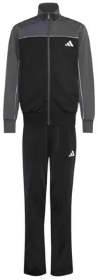 Produktbild von adidas Unisex Kinder Junior Tricot Colourpop Track Suit, grey six/black/white, 1