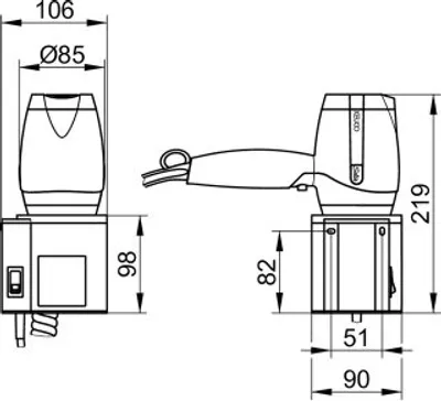 Produktbild von KEUCO 14995210037 Haartrockner Plan 14995,