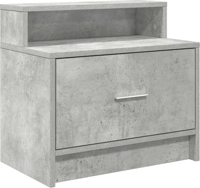 Immagine prodotto di Comodino con Cassetto Grigio Cemento 51x31x47 cm