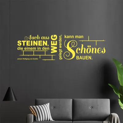 Produktbild von Auch aus Steinen, die einem … Wandtattoo in 6 Größen - Wandaufkleber Wall Sticker - Dekoration, Küche, Wohnzimmer, Schlafzimmer, Badezimmer