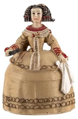 Harzfigur Menina Infanta Maria Teresa, handbemalt, 9 cm