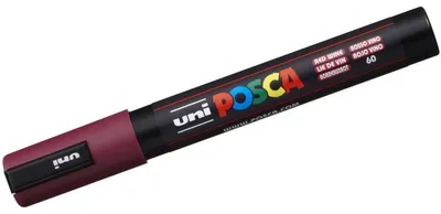 Produktbild von POSCA uni PC-5M, 1 Stück(e), Rot, Rundspitze, Schwarz, Rot, 1,8 mm, Tinte auf Wasserbasis