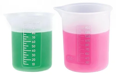 Produktbild von 2 Stück Silikon Messbecher 100ml + 150ml mit Präzisionsskala
