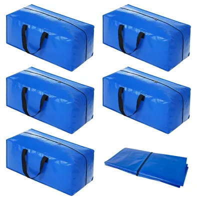 Umzugstaschen 100 l wasserdicht blau 5 Stück