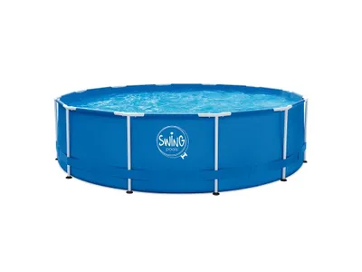 Produktbild von Frame Pool 366 x 91 cm blau mit Skimmer | Aufstellpool
