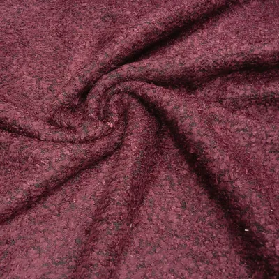 Produktbild von Strickstoff Meterware Bounclette beere schwarz