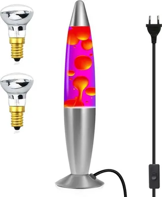 Productafbeelding van Lavalamp - Sfeerlamp - LED lamp - Nachtlamp - Blauw