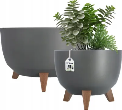 Produktbild von Übertopf - Blumentopf / Pflanzgefäß - 29 und 40 cm - Anthrazit